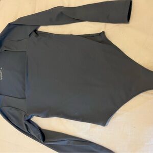 Long Sleeve Blue Grey Abercormbie Bodysuit